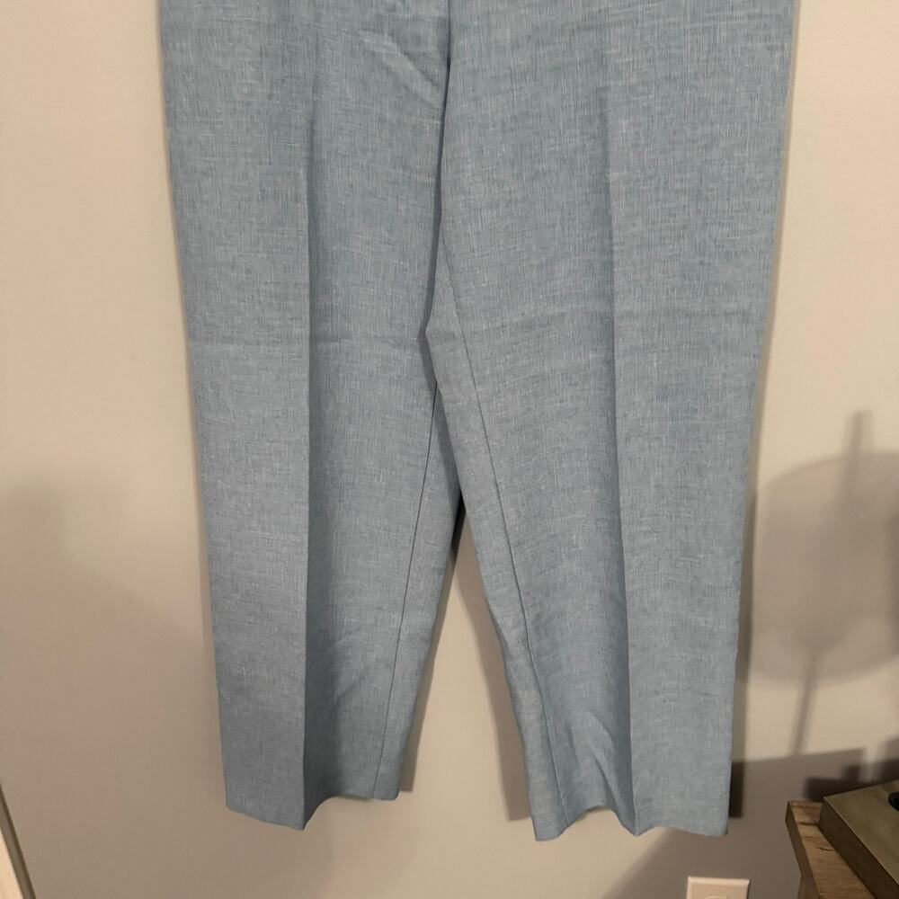 Vintage 1980s Levi's Bend Over Pants Women's Size 18 Short Light Blue Slacks - Picture 2 of 6